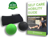 WODshop Self Care Massage Ball Kit of 2 Balls for Mobility, Physical Therapy - Set of 2